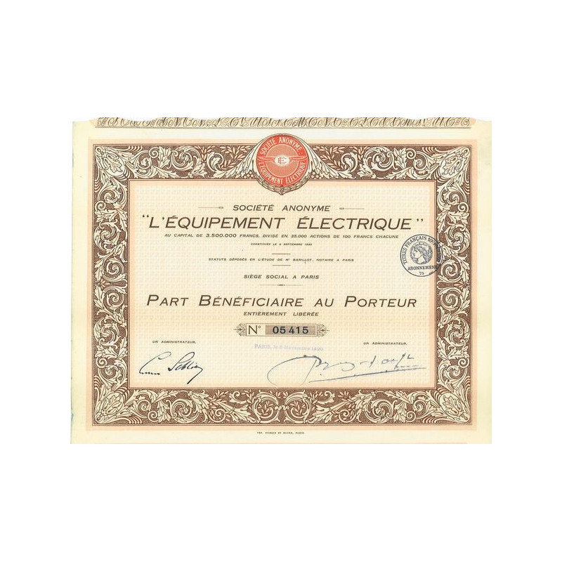 S.A. "L'Equipement Electrique" (PB)