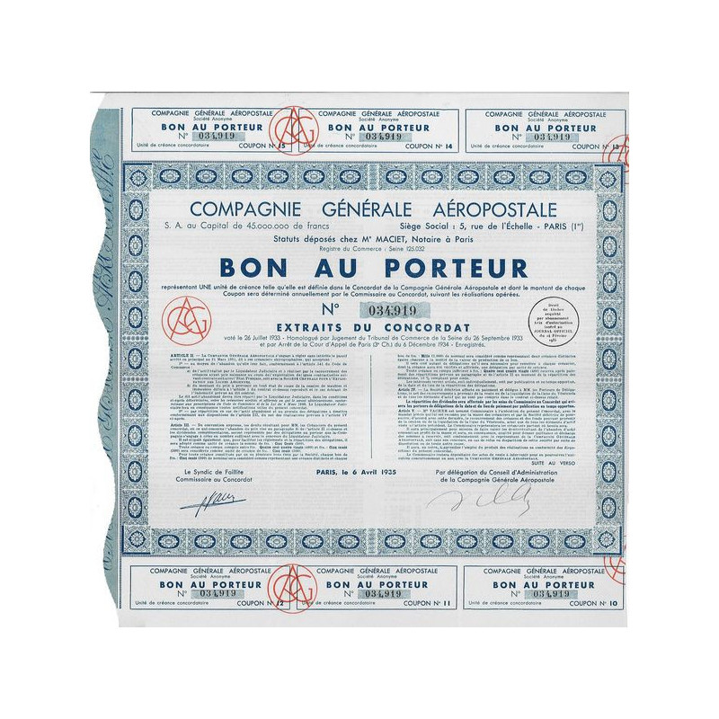 Cie Gale Aéropostale (Bon)