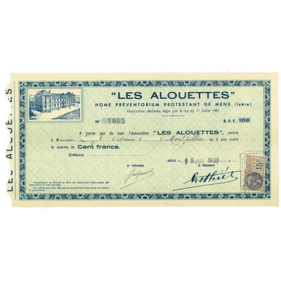 "Les Alouettes" Home Préventorium Protestant de Mens (Isère)
