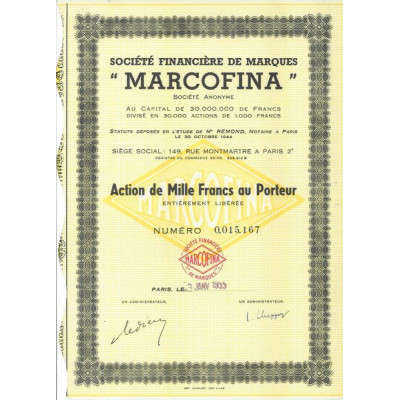 Sté Financière de Marques "Marcofina"