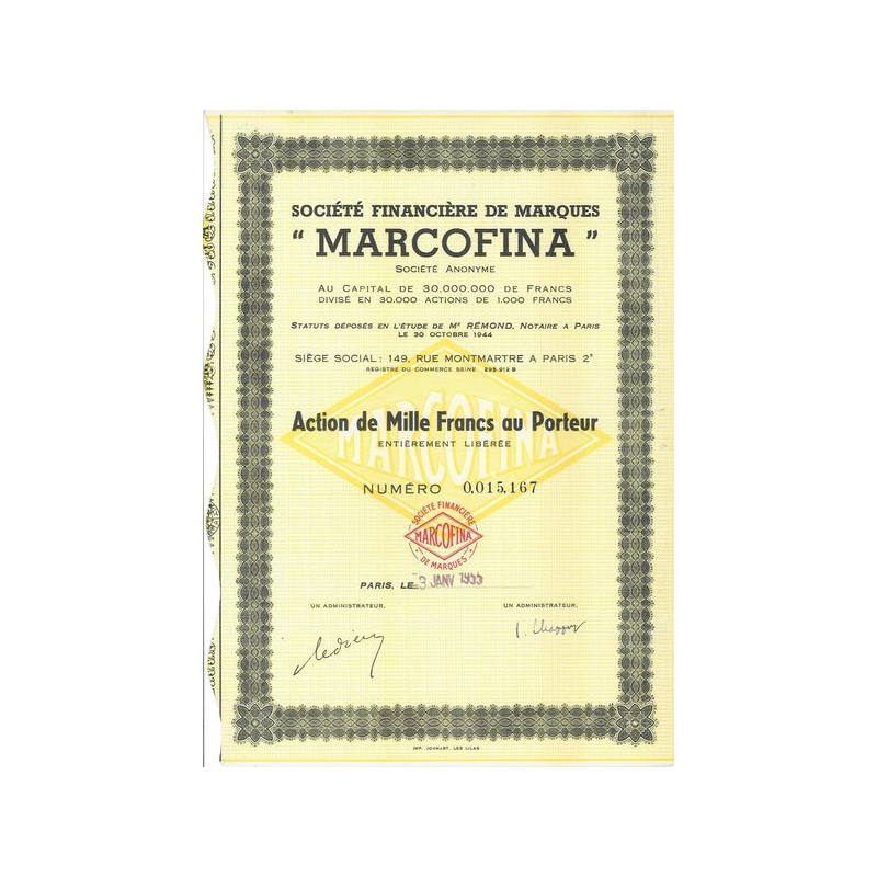 Sté Financière de Marques "Marcofina"
