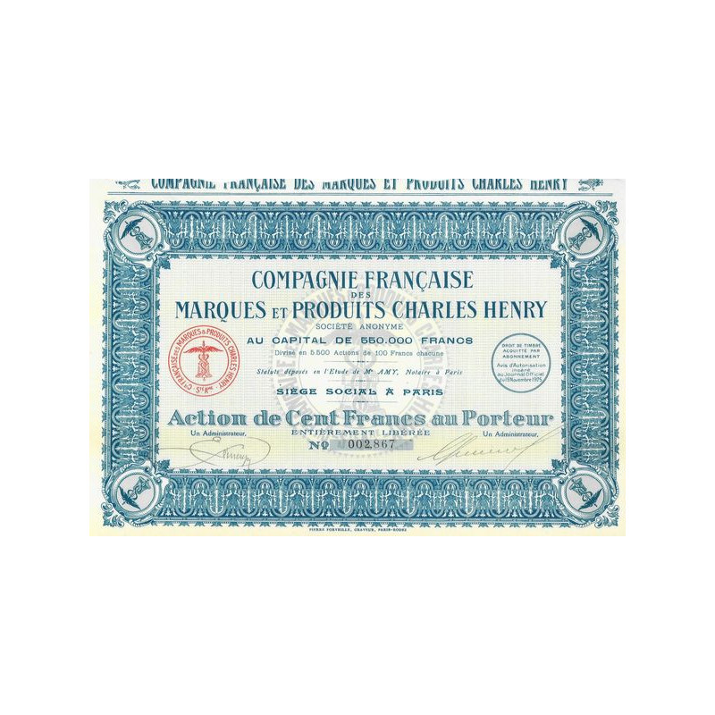 Cie Française des Marques et Produits Charles Henry (Act)