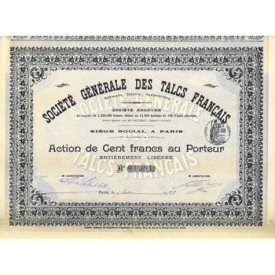 Sté Gale des Talcs Français