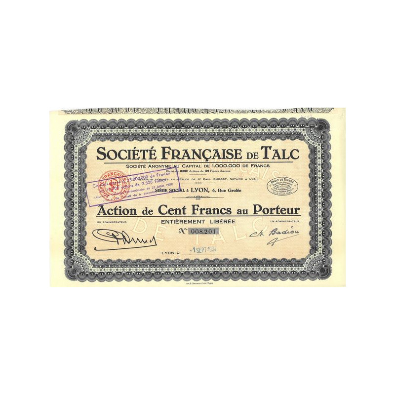 Sté Française de Talc