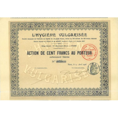 L'Hygiène Vulgarisée (Act)