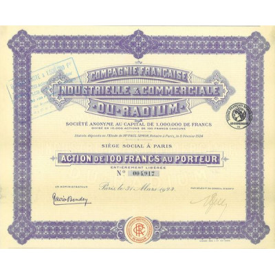 Cie Française Industrielle & Commerciale du Radium