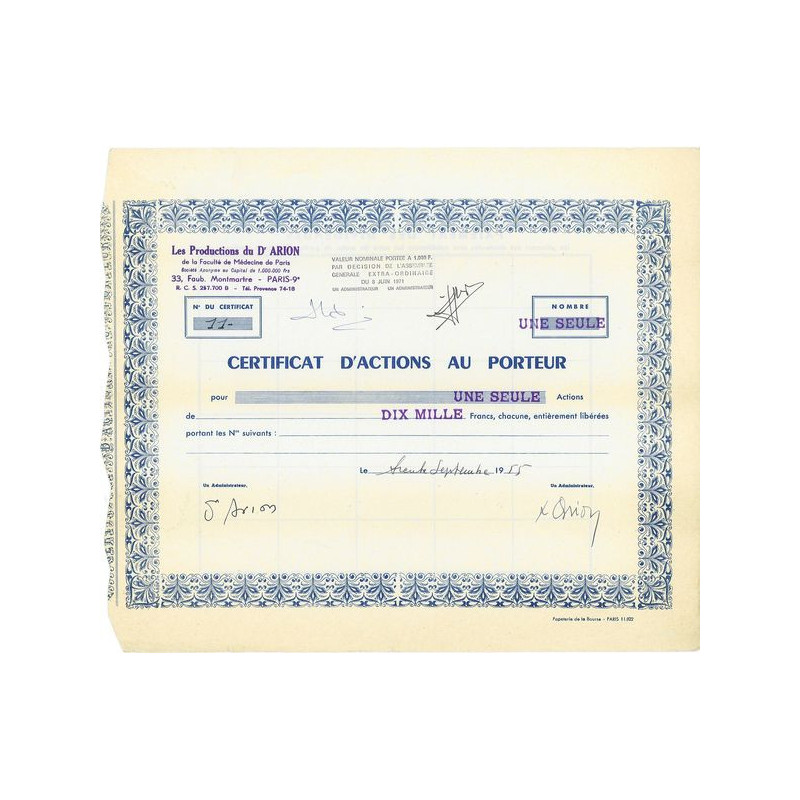 Les Produits du Dr Arion