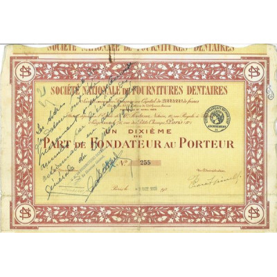 Sté Nationale de Fournitures Dentaires