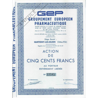 GEP Groupement Européen Pharmaceutique