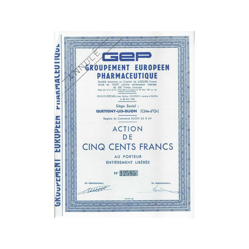 GEP Groupement Européen Pharmaceutique