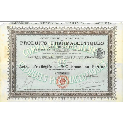 Cie Parisienne de Produits Pharmaceutiques Emile Logeais et Cie