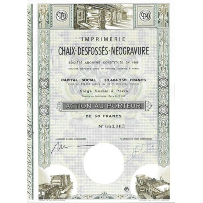 Imprimerie Chaix - Desfossés - Néogravure