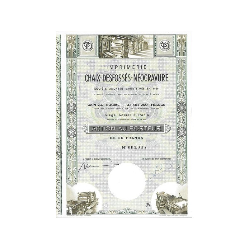 Imprimerie Chaix - Desfossés - Néogravure