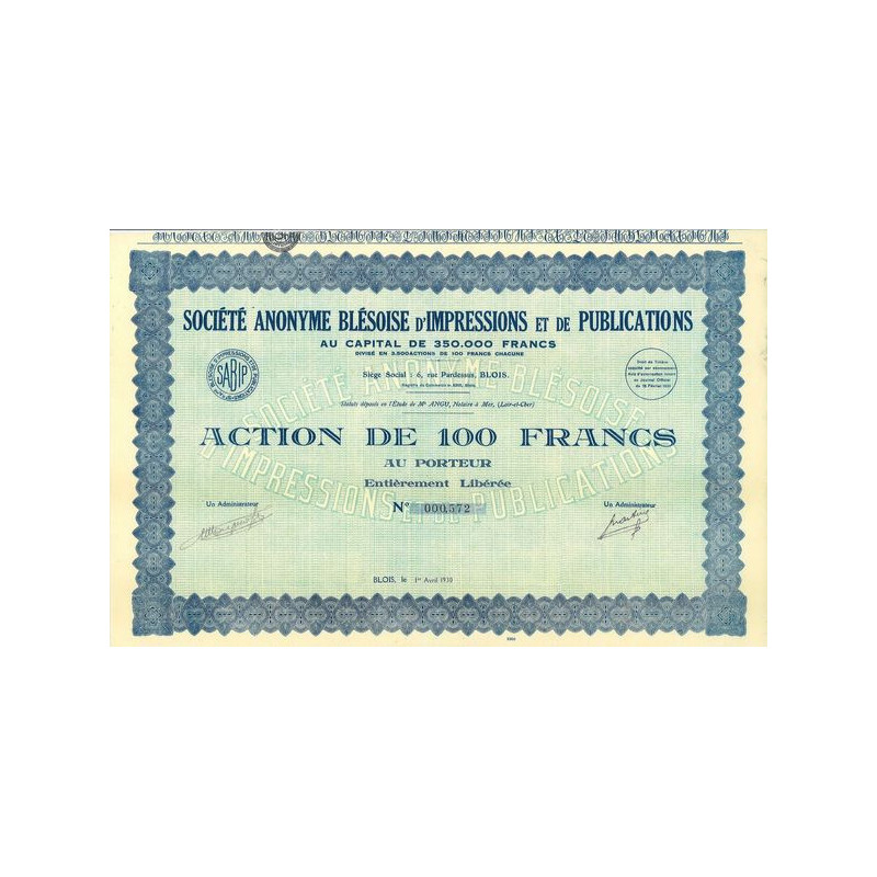 S.A. Blésoise d'Impressions et de Publications
