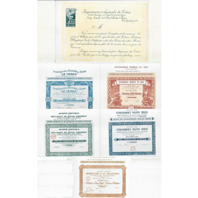 Union des Arts Graphiques - Imprimerie Spéciale de Titres - Album de 4 Specimens