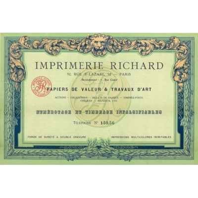 Imprimerie Richard - Specimen 1
