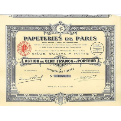 Papeteries de Paris (Act 100 F) (violette)