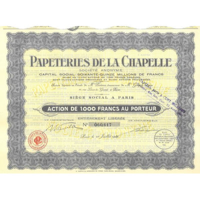 Papeteries de la Chapelle (Act 1000 F)