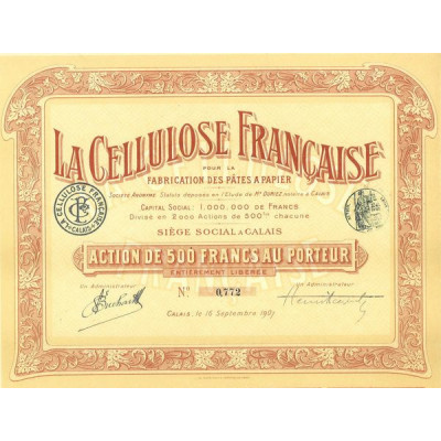 La Cellulose Française pour la Fabrication des Pâtes à Papier