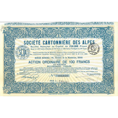 Sté Cartonnière des Alpes