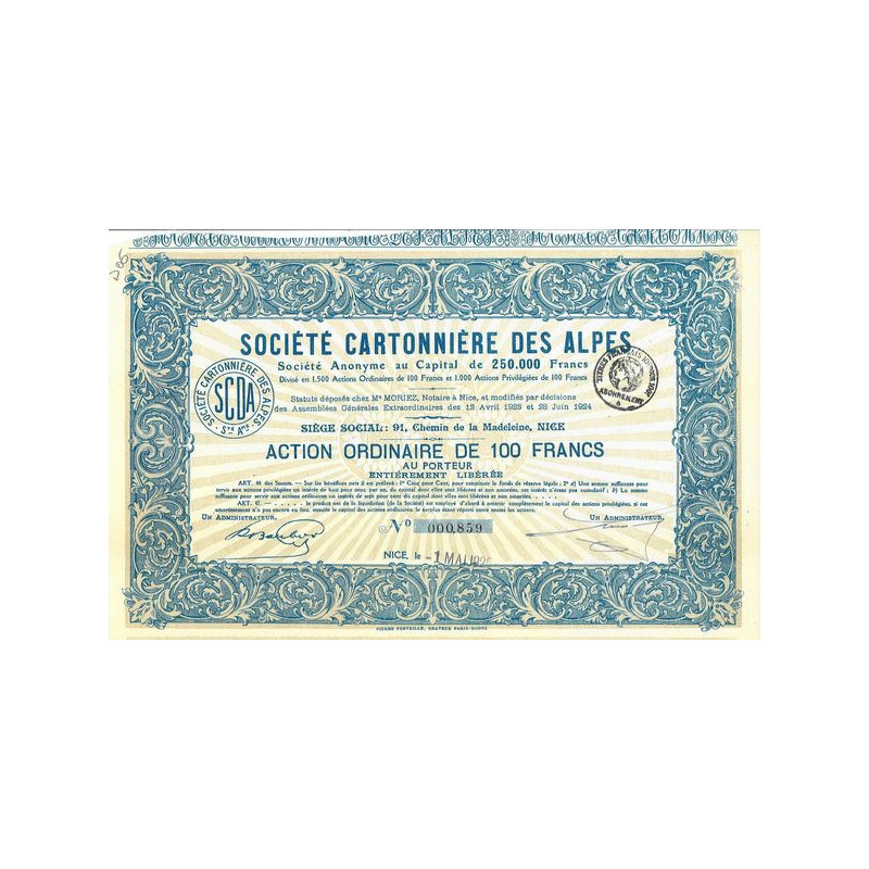Sté Cartonnière des Alpes