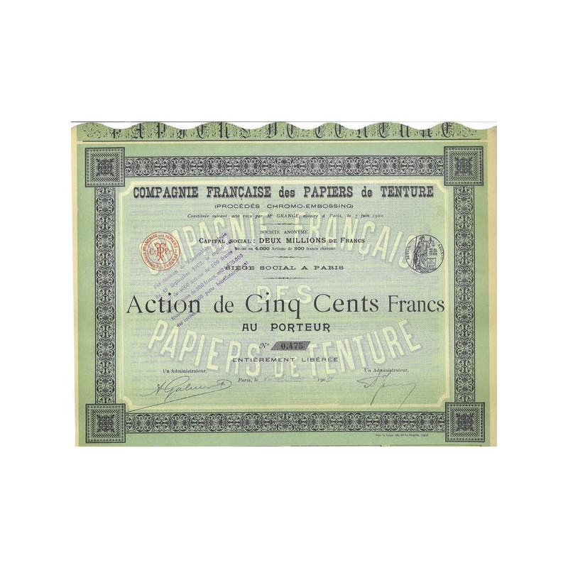 Cie Française des Papiers de Tenture (Procédés Chromo-Embossing)