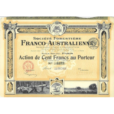 Sté Forestière Franco-Australienne (Act 100 F)