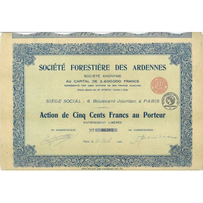 Sté Forestière des Ardennes