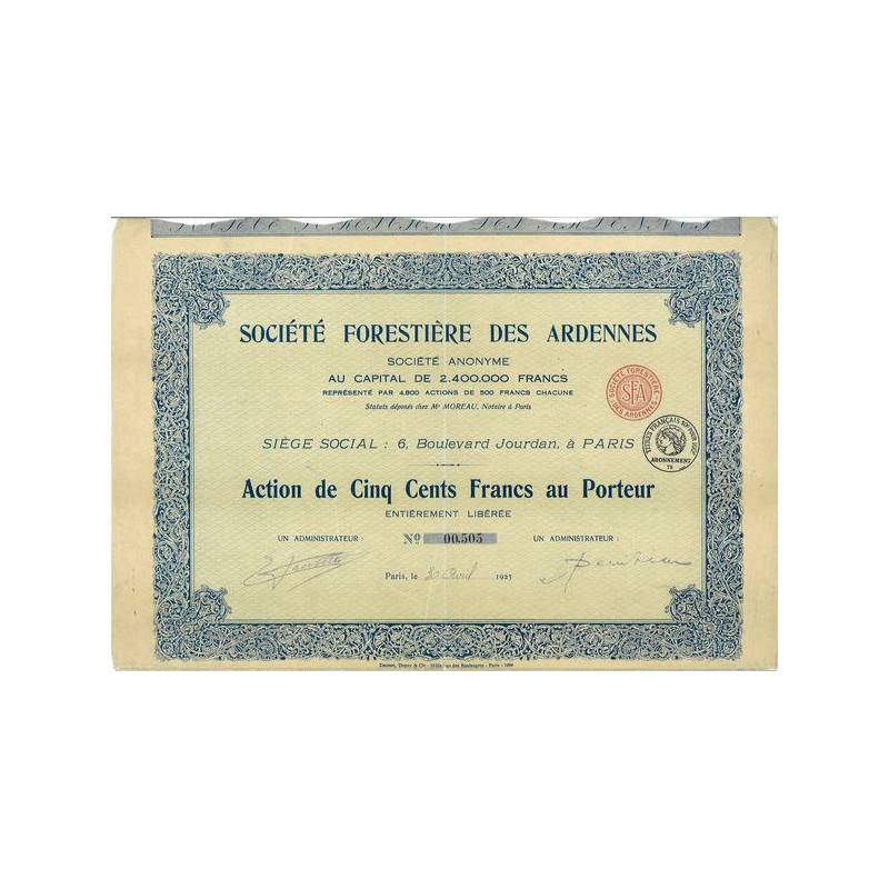 Sté Forestière des Ardennes