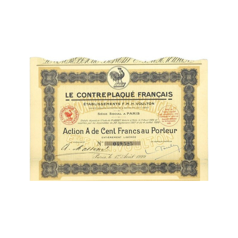 Le Contreplaqué Français - Ets F.M.H. Voulton