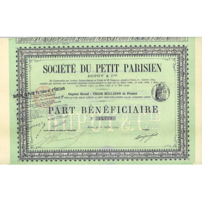 Sté du Petit Parisien - Dupuy & Cie (PB)