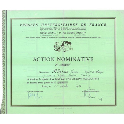 Presses Universitaires de France (Act Nomin)(verte)