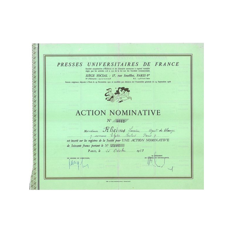 Presses Universitaires de France (Act Nomin)(verte)