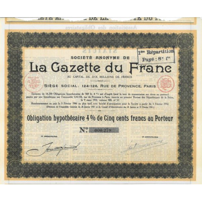 S.A. de La Gazette du France