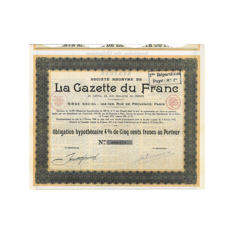 S.A. de La Gazette du France