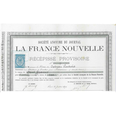 S.A. du Journal La France Nouvelle (récep)