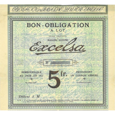 Magazine Illustré Excelsa (blanquette)