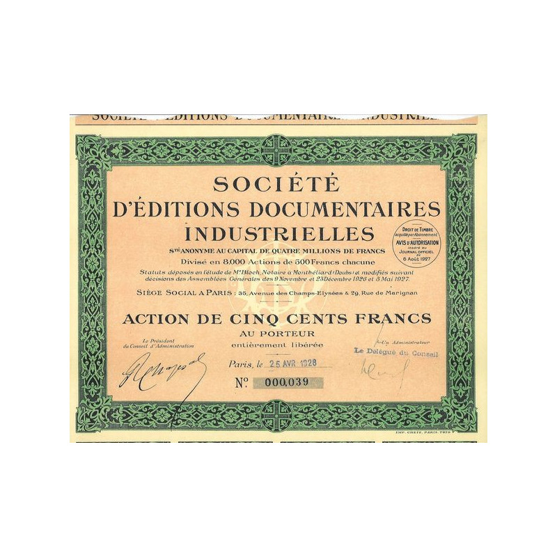 Sté d'Editions Documentaires Industrielles