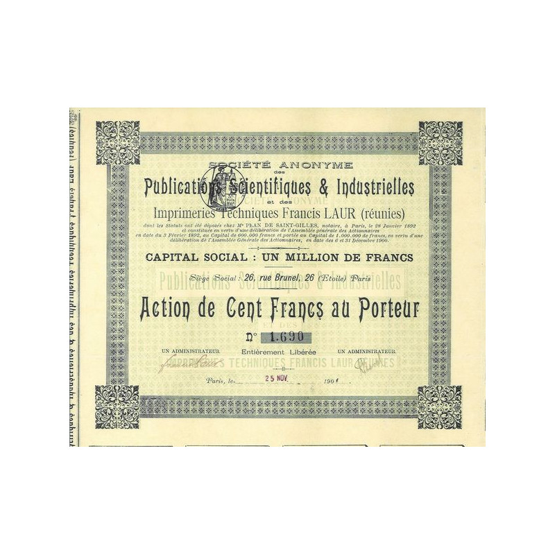 S.A. des Publications Scientifiques & Industrielles et des Imprimeries Techniques Francis LAUR (réunies)