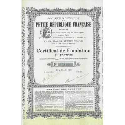 Sté Nouvelle de la Petite République Française