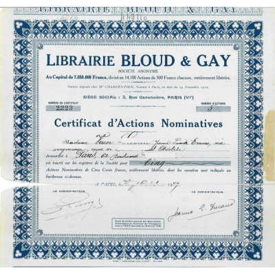 Librairie Bloud & Gay