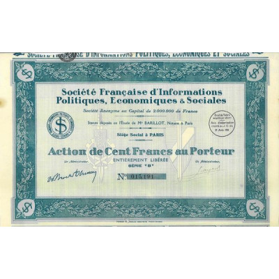 Sté Française d'Informations Politiques Economiques & Sociales