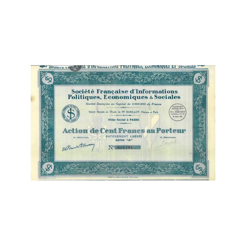 Sté Française d'Informations Politiques Economiques & Sociales