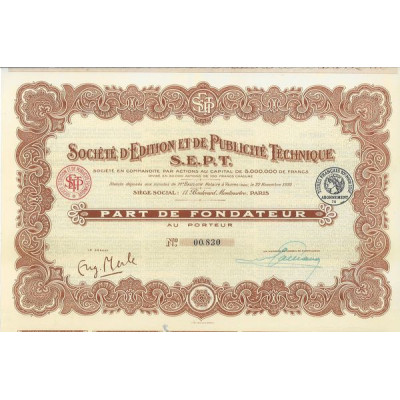 Sté d'Edition et de Publicité Technique S.E.P.T. (PF)