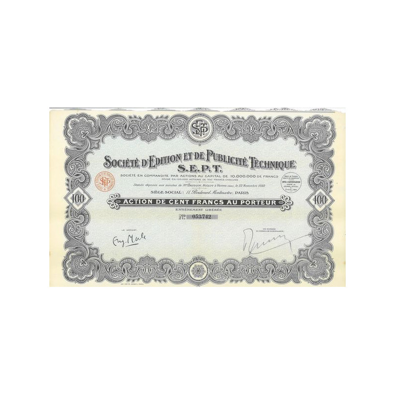 Sté d'Edition et de Publicité Technique S.E.P.T. (Act)