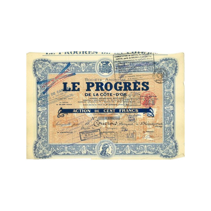 S.A. le Progrès de la Côte-d'Or (1869)