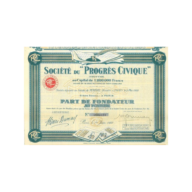 Sté du "Progrès Civique" (PF)