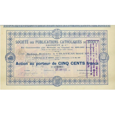 Sté des Publications Catholiques du Berry - Ardouin & Cie