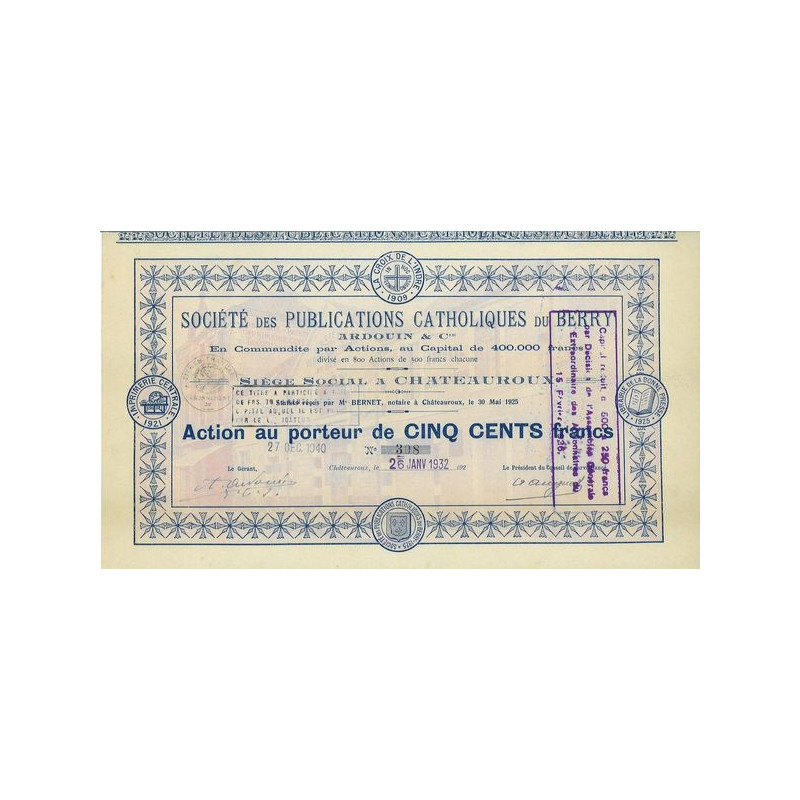 Sté des Publications Catholiques du Berry - Ardouin & Cie