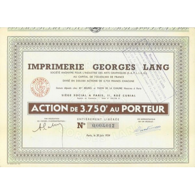 Imprimerie Georges Lang